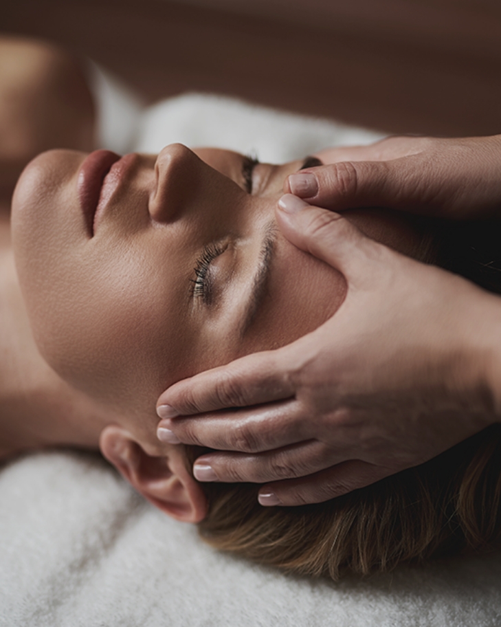 Trattamento viso in spa con ozono e oli essenziali